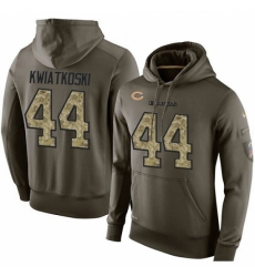 NFL Nike Chicago Bears 44 Nick Kwiatkoski Green Salute To Service Mens Pullover Hoodie