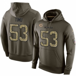 NFL Nike Chicago Bears 53 John Timu Green Salute To Service Mens Pullover Hoodie