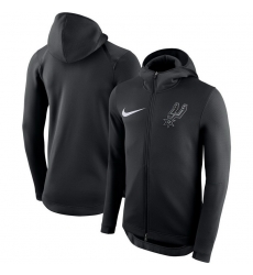 Men San Antonio Spurs Nike Showtime Therma Flex Performance Full Zip Hoodie Black