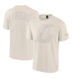 Men Fanatics Cream Los Angeles Lakers Elements Iconic T Shirt