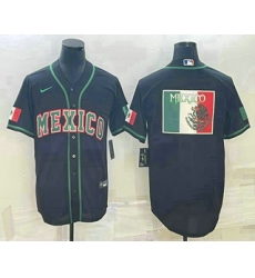 Men Mexico Baseball 2023 Black World Big Logo Classic Stitched Jerseys