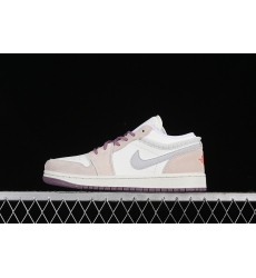 AIR JORDAN 1 LOW WHITE GREY PURPLE BEIGE