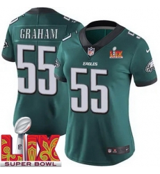 Women Philadelphia Eagles Brandon Graham #55 Green 2024 2025 Super Bowl LIX F U S E Stitched NFL Jersey