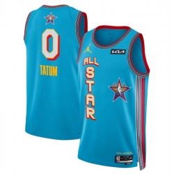 Men 2025 All Star 0 Jayson Tatum Light Blue Stitched Basketball Jersey