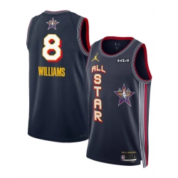 Men 2025 All Star 8 Jalen Williams Navy Stitched Basketball Jersey