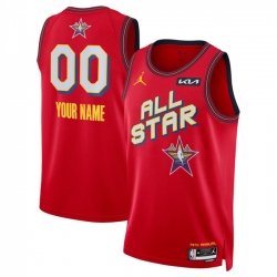 Men 2025 All Star Active Player Custom Red Stitched Basketball Jersey